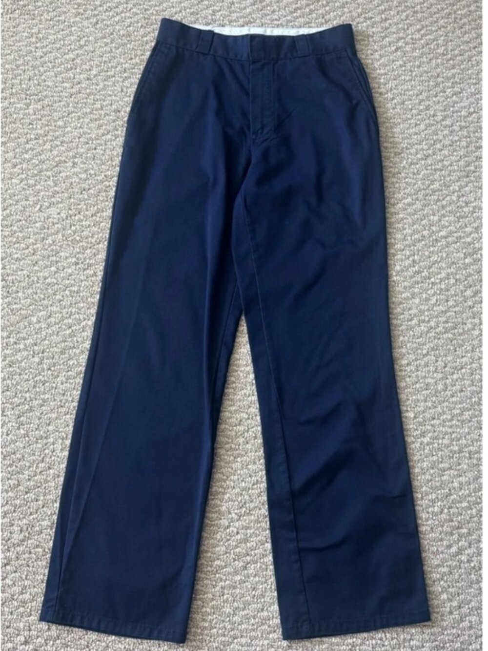 H&M Divided Navy Straight Leg Twill Work Pants
